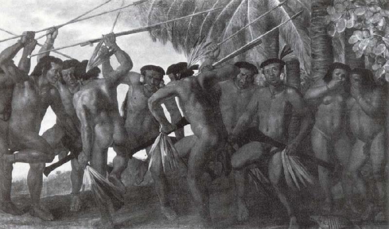 Albert van der Eeckhout Tapuya Kriegstanz china oil painting image